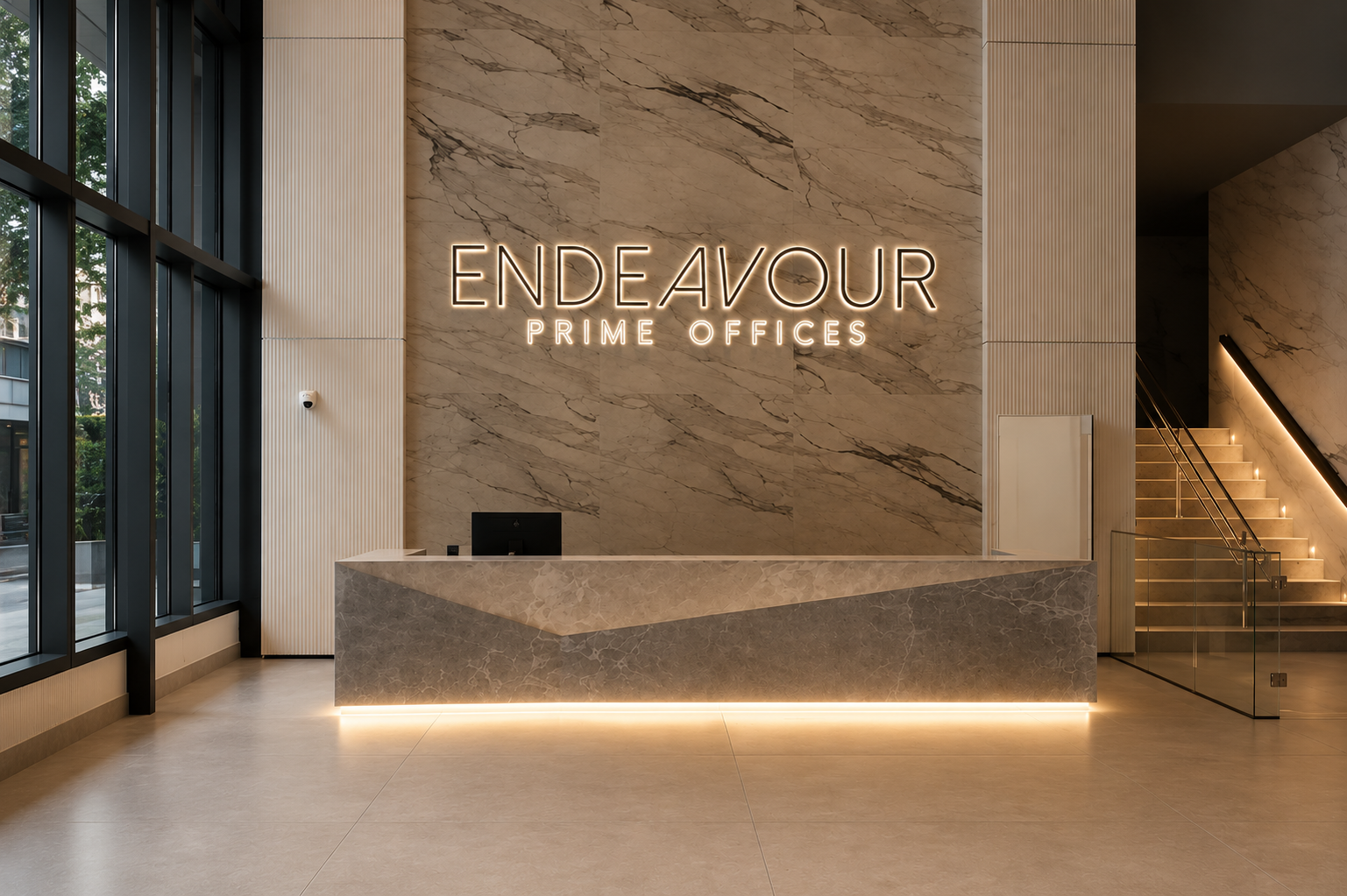 Lobby do empreendimento Endeavour Prime Offices